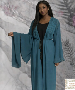 Abaya à manches papillon