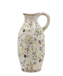 Cavaillon Bouteille décorative en céramique à motif floral, CHIC ANTIQUE