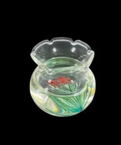 Bocal en verre avec poissons rouge