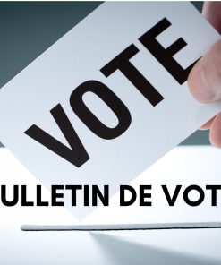 Bulletin de vote Format 105 x 148 mm (A6) : pour 1 à 4 noms.