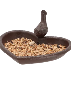 Bain d&rsquo;Oiseau Cœur en Fonte, Esschert Design
