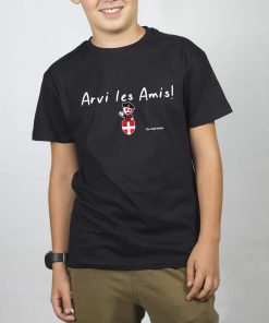 PROMO T SHIRT ENFANT : DJ MATAFAN ARVI LES AMIS-NOIR-12ANS