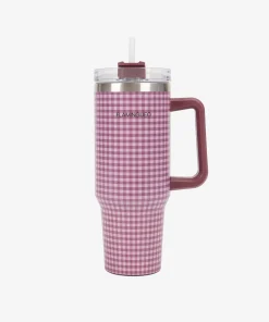 Gourde Paille burgundy vichy, Flamingueo