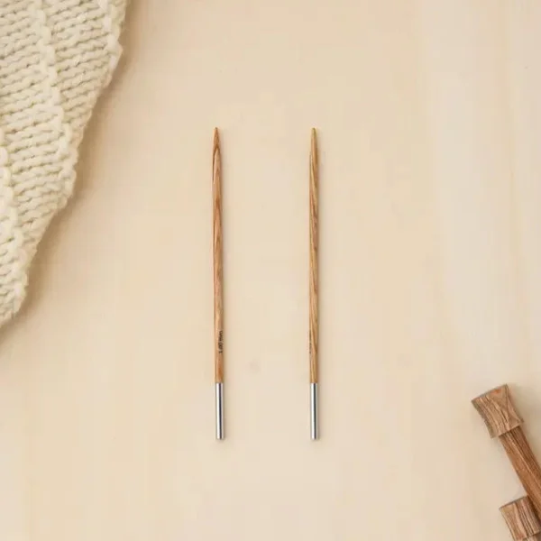 Aiguilles circulaires N°6,5 – Interchangeables en bois d’Erable