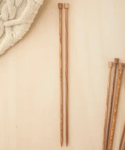 Aiguilles Droites N°10 – Bois d&rsquo;Erable 40 cm