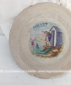 Ancienne petite assiette St Amand Bains de Mer Juillet