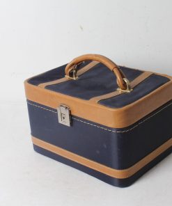 Vanity Case en Simili et tissus marine