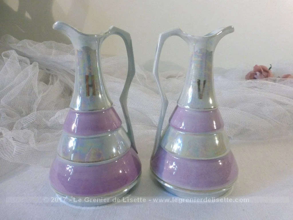 Duo de flacon en porcelaine pour huile et vinaigre – Image 3