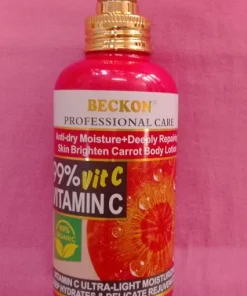 Lotion éclaircissant soin professionel et hydratant BECKON à la carotte et 99% vitamine C