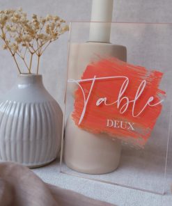 Numéro de table transparent