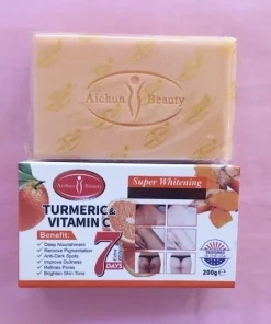 Savon essentiel super blanchissant aux curcuma et vitaminc 7 jours AICHUN BEAUTY