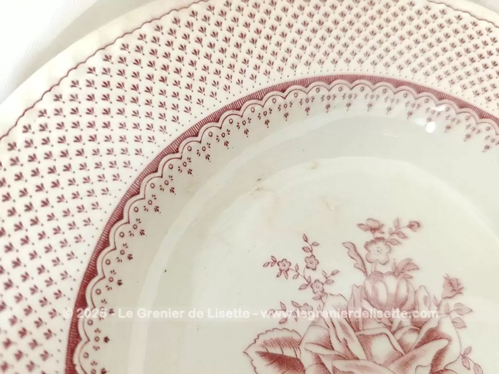 Trio assiettes creuses shabby « English Style » Luneville France – Image 4