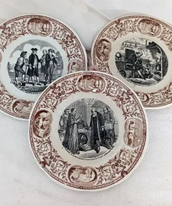 Trio petites assiettes parlantes Découvertes en Sarreguemines