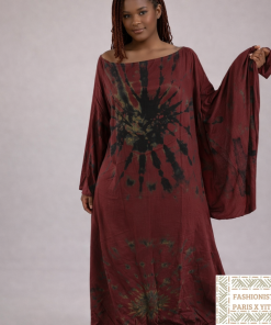 Robe melhfa rouge et noire